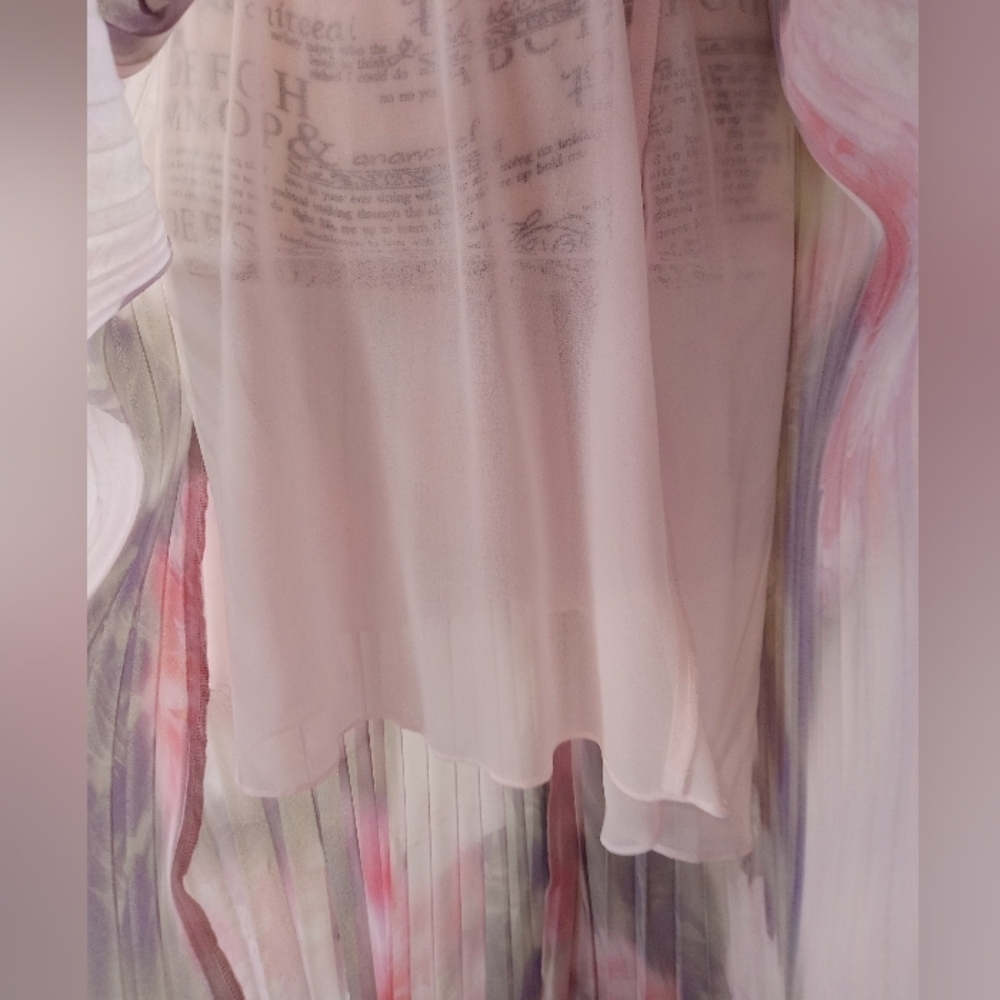 Ted Baker Loulous Cross Front Pleated Dress with Knit Bodice Coral Size 2 - Picture 7 of 15